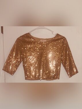 Alythea Rose Gold Sequin Top